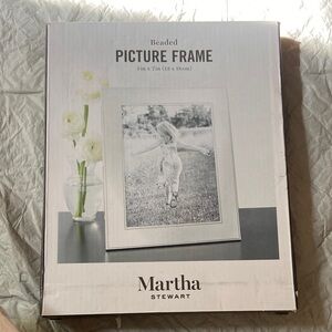 Martha Stewart Silver Beaded Picture Frame